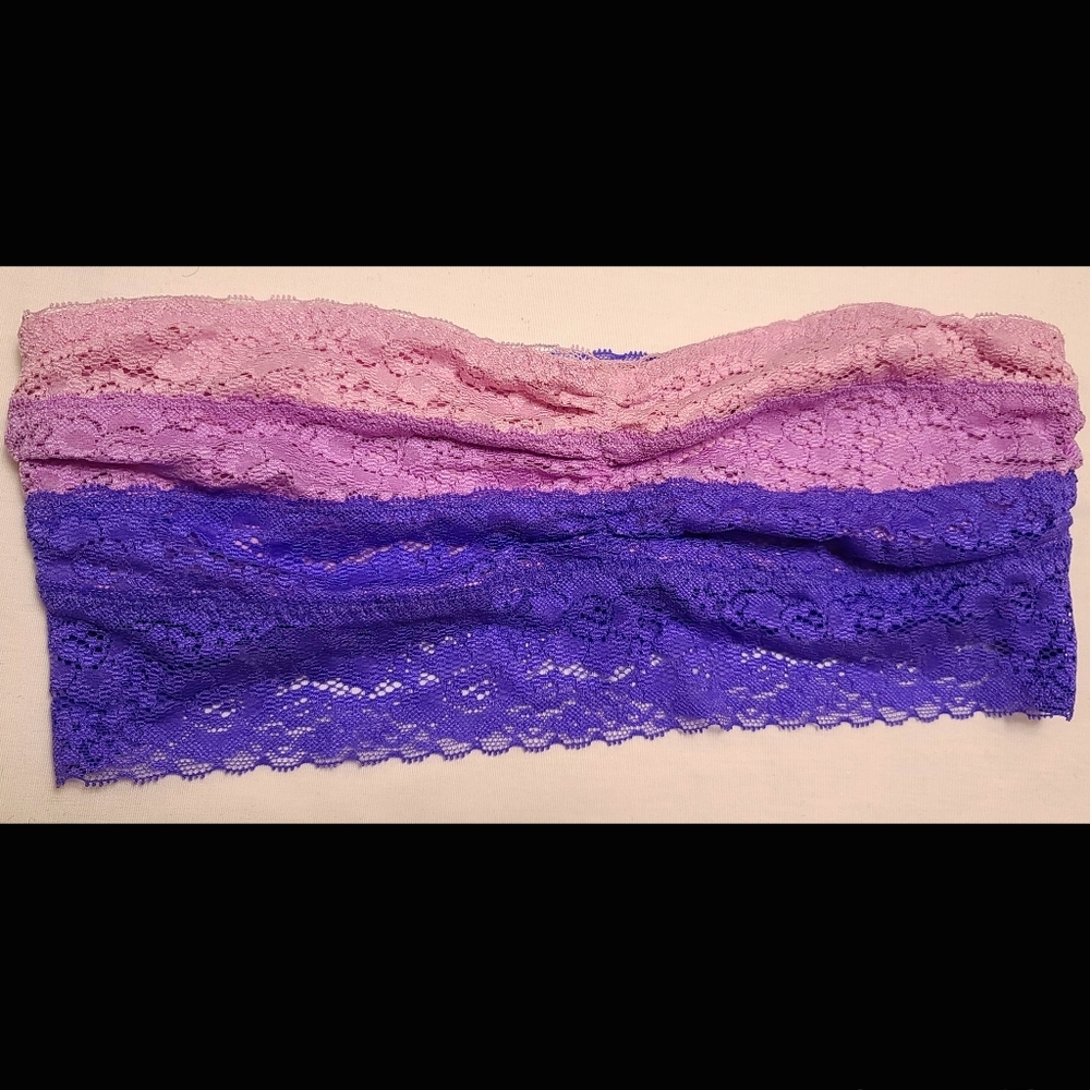 PINK Victoria's Secret Lace Bandeau Bralette Large